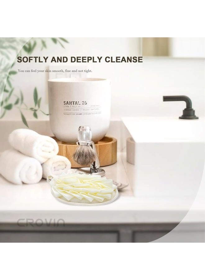 Crovin Bath Puff Shower Sponge - Premium Large 5x7 Exfoliating Pouf Mesh Sponge - 2 Count Loofahs Shower Scrubber for Men and Women-Elastic Hand Strap Body Scrub to Soothe, Cleanse Your Body - Image 5