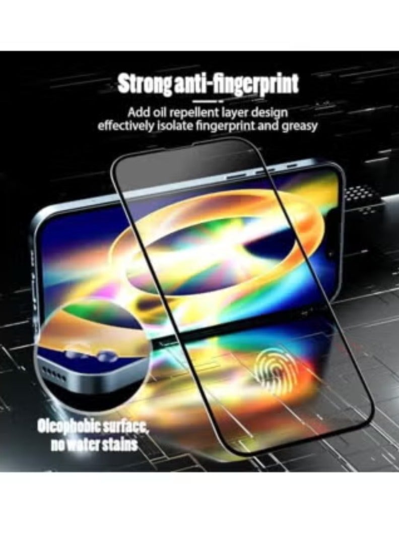 Raxoom 3 Pack Clear Tempered Glass Screen Protector for iPhone 13 Mini 5.42 Inch Full Coverage Anti-Spy Scratch Resistant HD Glass Screen Guard Set - Image 4