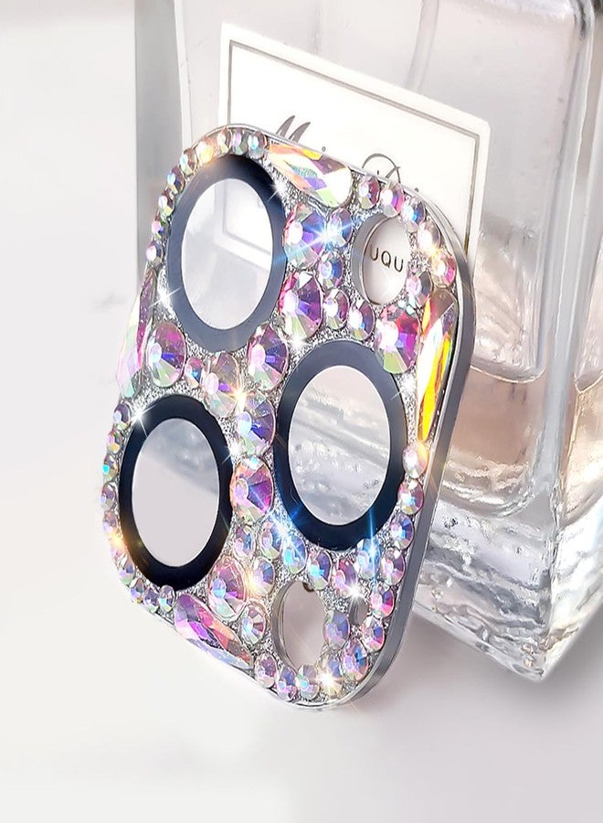 Cavdycidy واقي عدسة كاميرا Cavdycidy Bling Diamond متوافق مع عدسة iPhone Pro Max، واقي شاشة كامل مرصع بأحجار الراين اللامعة - Image 1