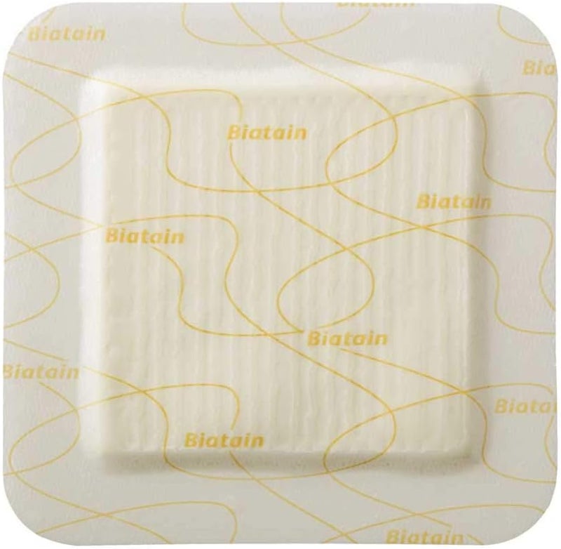 Coloplast ضمادة جروح فوم سيليكون بياتين، معقمة، امتصاص فائق، 5 × 5 بوصة 33436 (علبة من 10)