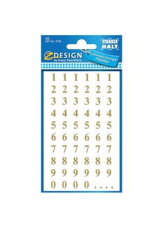AVERY Avery Zweckform 3723 Letter Labels, A-Z 15.5 mm (foil, Strong Hold),  Stickers Numbers Gold  - Image 1