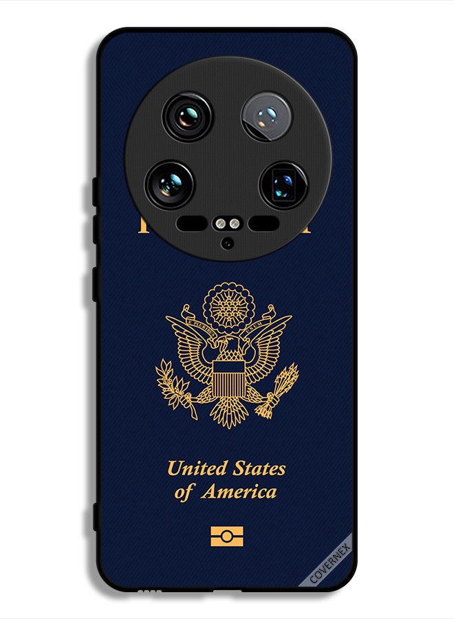 Covernex Xiaomi 14 Ultra Protective Case Cover Usa Passport Pattern - Image 1