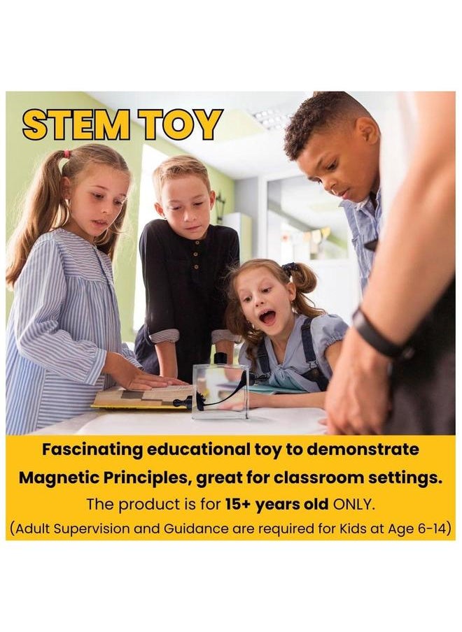 Generic - FerroFluid Display Toy Bottle, Filled with Ferro Fluid Liquid Metal, Best STEM Magnets Ferrofluid Magnetic in a Bottle Fidget Interactive Toys Adults, Iron Filings Magnet Science Kit - Image 1