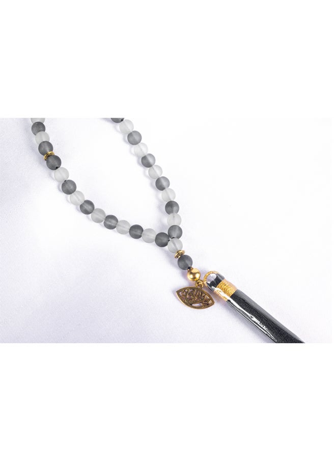 The Black Pearl Accessories Fabulous Black & Gray Opal Stone Prayer Bead of 33 Beads  - Image 3