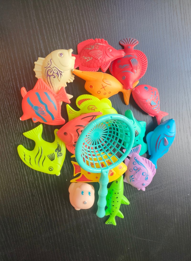 16pcs Baby Bath Toys Fish Catching Toys swimming pool toys  - Image 1