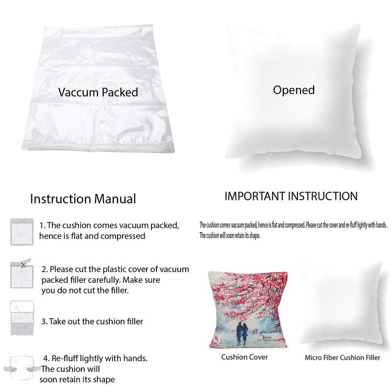 Kaameri Bazaar Kaameri Bazaar Valentines Day Gift Combo Cushion Cover 12x12 with FillerTeddy Artificial Rose Photo Magnet Valentine Gifts Gift for Boyfriend Girlfriend Husband Wife Love Gift  - Image 5