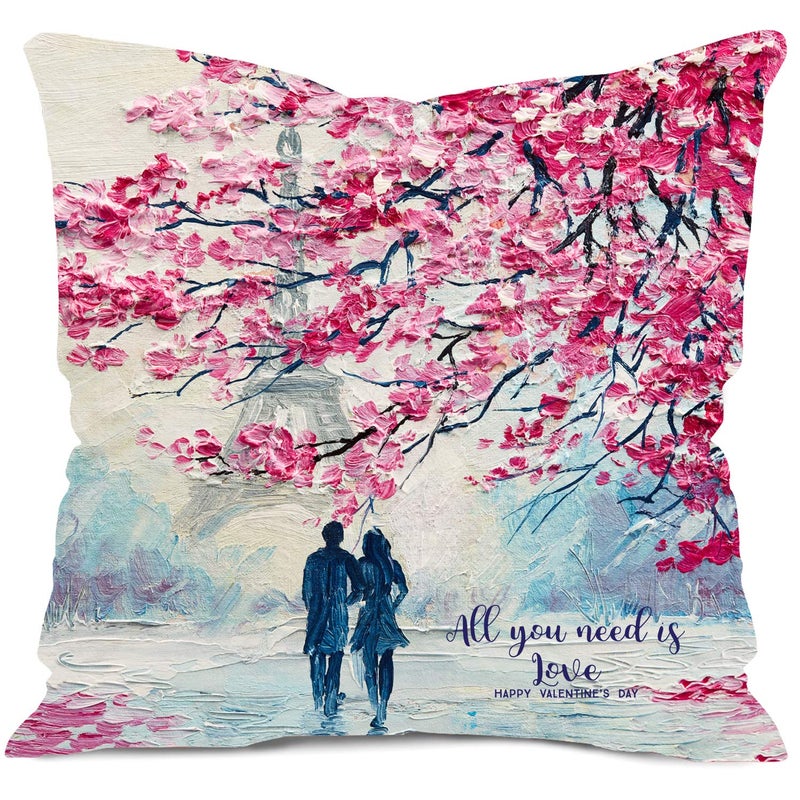Kaameri Bazaar Kaameri Bazaar Valentines Day Gift Combo Cushion Cover 12x12 with FillerTeddy Artificial Rose Photo Magnet Valentine Gifts Gift for Boyfriend Girlfriend Husband Wife Love Gift  - Image 2