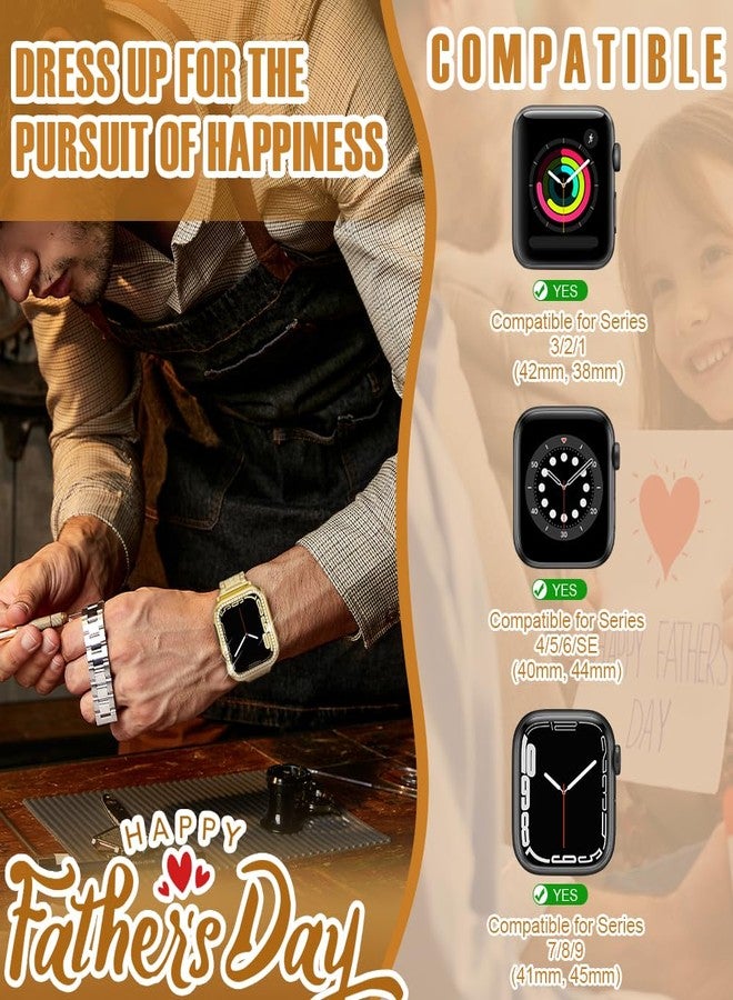 top4cus 40mm PC Bling Case Compatible with Apple Watch Case, Crystal Rhinestone Bumper Cover for iWatch (40mm, Gold) - Image 3