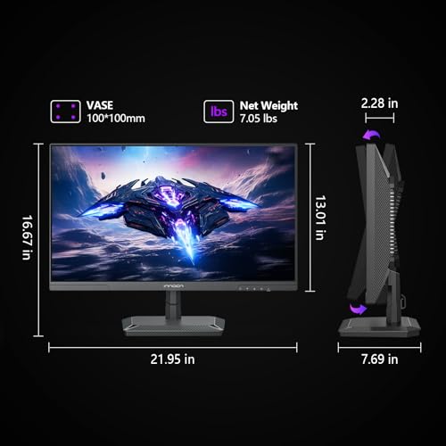 INNOCN شاشة ألعاب 24.5 بوصة 1440P 240Hz QHD 2K للحاسوب المكتبي شاشة ألعاب سريعة IPS HDMI 2.1 عرض، DisplayPort، مكبر صوت مدمج، 25G2S - Image 5