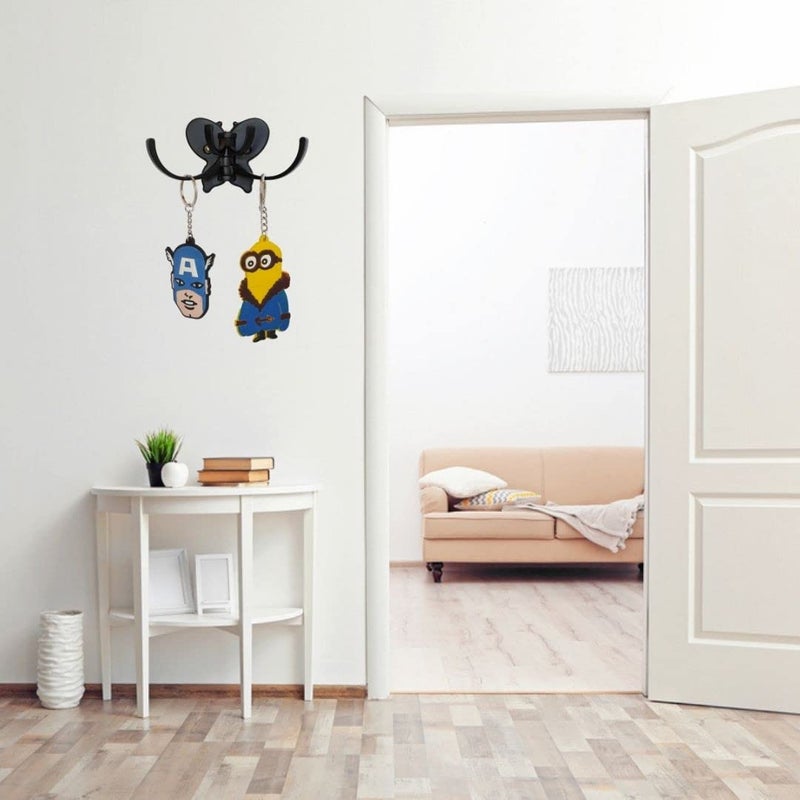 ZYREX ZYREX Cloth Hanger Wall Hanger Door Hanger Bathroom Towel Holder Metal Hange Hanger Coat Hook Robe Hook Cloth Hook Cloth Hanger for Wall Hanger for Wall Black  - Image 3