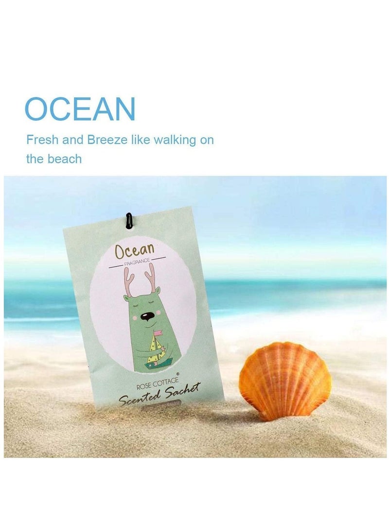 Captaintech Ocean Sachet 1 Box 12Pcs Cartoon Design Sachet Scent Drawer Freshener Car Fragrance Pendant Lasting Fragrance Deodorizer Freshener for Drawers and Closets Home Car Fragrance Product - Image 2