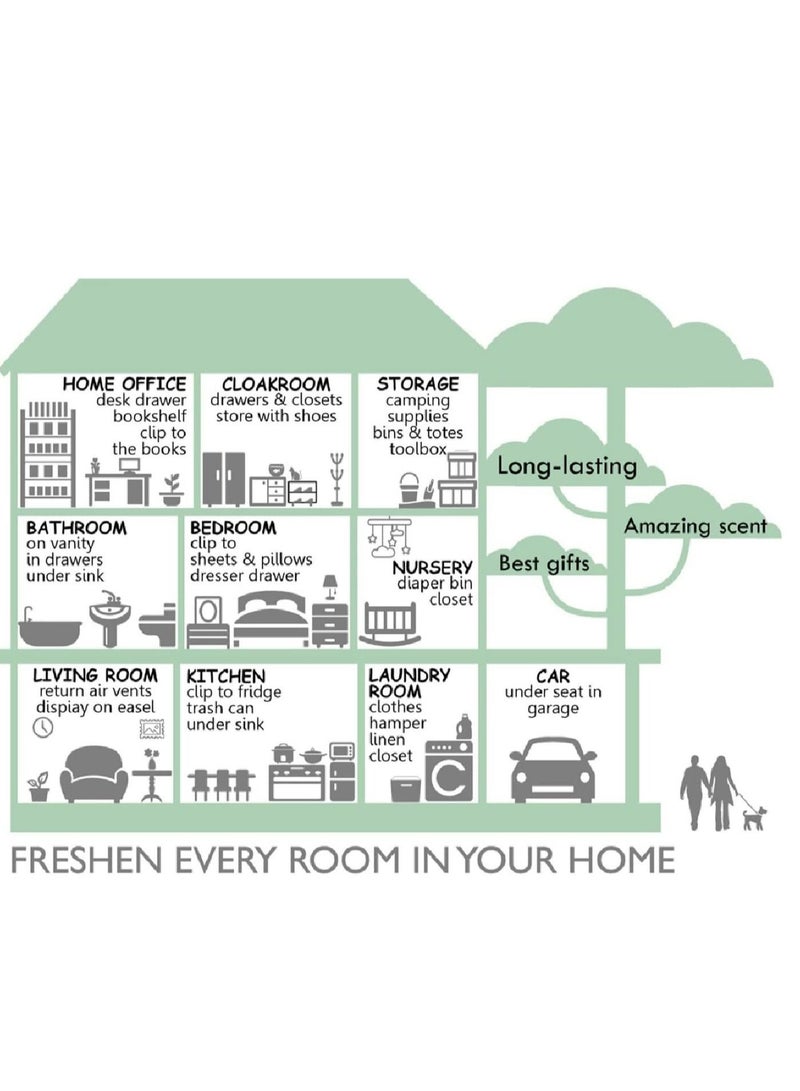 Captaintech Ocean Sachet 1 Box 12Pcs Cartoon Design Sachet Scent Drawer Freshener Car Fragrance Pendant Lasting Fragrance Deodorizer Freshener for Drawers and Closets Home Car Fragrance Product - Image 4