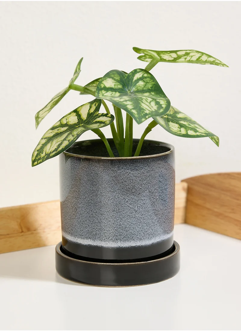 Sass & Belle Mojave Midnight Planter with Saucer