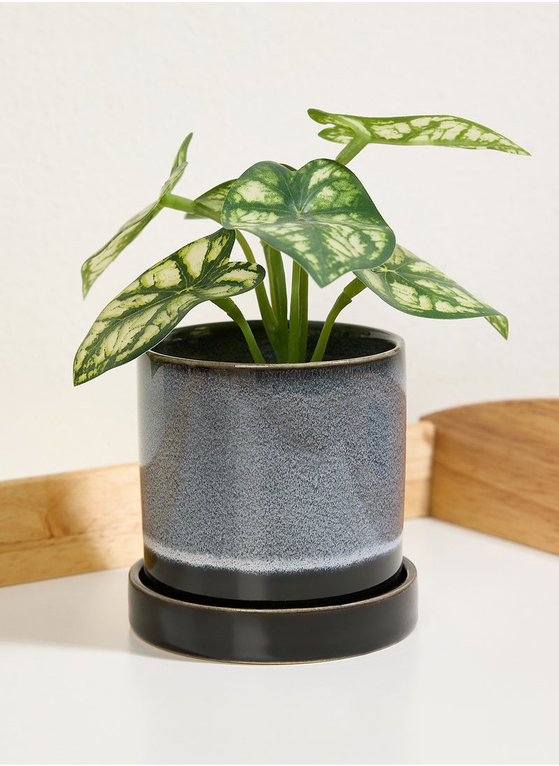 Sass & Belle - Mojave Midnight Planter with Saucer - Image 1