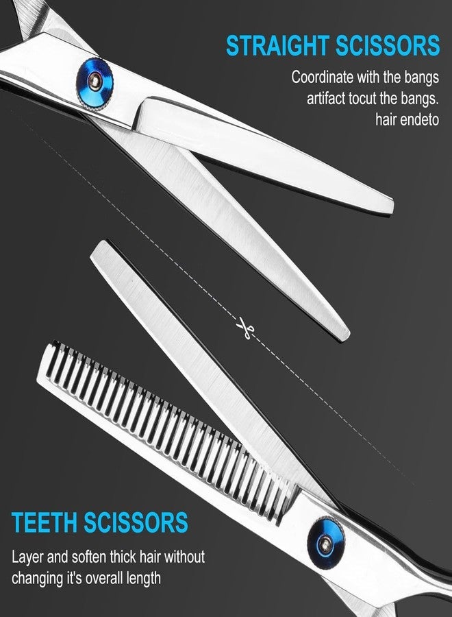 BSITFOW Hair Cutting Scissors Set, Professional Haircut Scissors Kit with Cutting Scissors, Thinning Shears, Comb, Cape, Clips, Black Hairdressing Texturizing Shears Set for Barber, Salon, Home (10 pcs) - Image 5