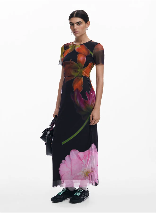 DESIGUAL Tulle Flower Dress