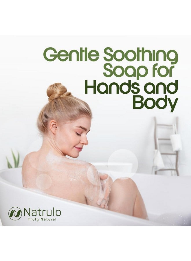 Natrulo Eczema Soap Bar for Face and Body - All Natural Dermatitis, Psoriasis Treatment for Dry Itchy Sensitive Skin Relief - Gentle Detoxifying, Healing, Anti-Itch, Oatmeal Goat Milk Wash for Kids, & Adults - Image 5