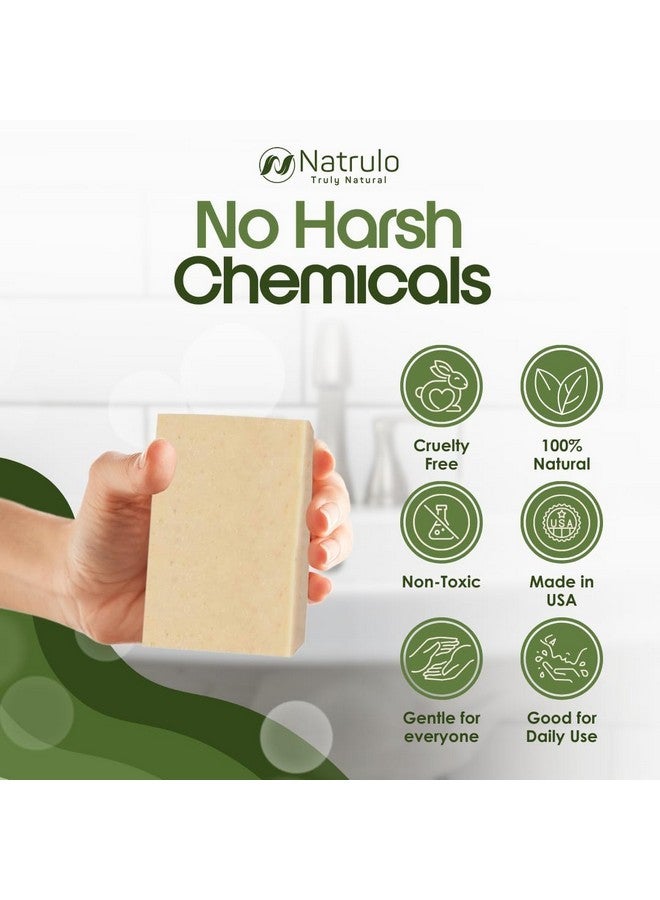 Natrulo Eczema Soap Bar for Face and Body - All Natural Dermatitis, Psoriasis Treatment for Dry Itchy Sensitive Skin Relief - Gentle Detoxifying, Healing, Anti-Itch, Oatmeal Goat Milk Wash for Kids, & Adults - Image 4