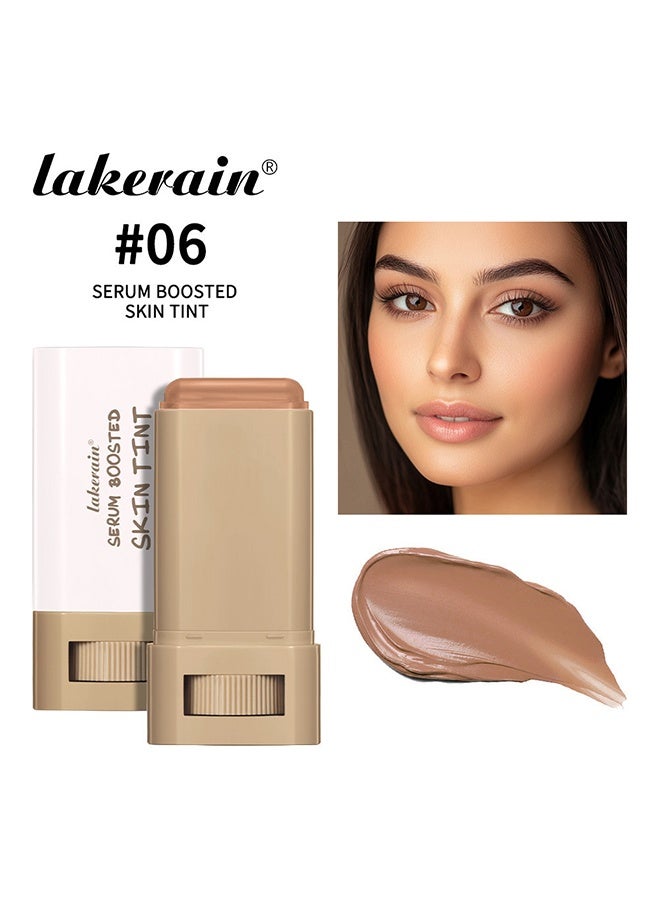 lakerain Beauty Balm Serum Boosted Skin Tint, Solid Tinted Moisturizing Serum Foundation Stick, Buildable Medium-to-Full Coverage Contour Stick for Face Makeup (#06) - Image 1