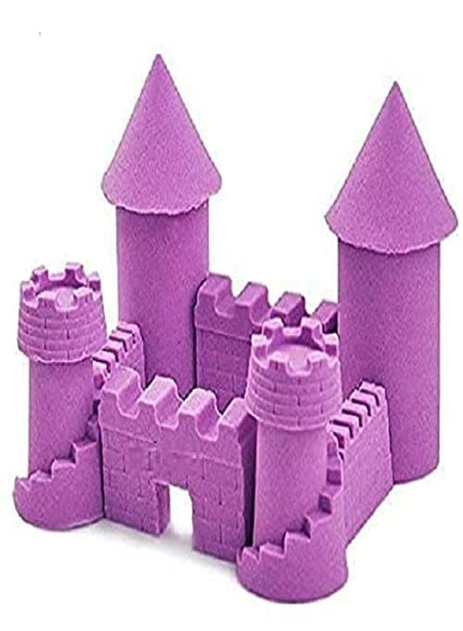 Kian Magic Play Sand Kit for Kids | 1 KG Colorful Sand with 12 Moulds (Castle + Sea), Inflatable Mat & Storage Box | Non-Sticky, Mess-Free Sensory Sand Toy for Toddlers & Boys/Girls (Multicolor) (Pack of 1) - Image 2