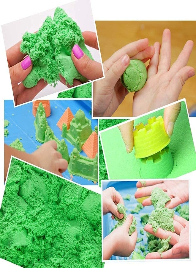 Kian Magic Play Sand Kit for Kids | 1 KG Colorful Sand with 12 Moulds (Castle + Sea), Inflatable Mat & Storage Box | Non-Sticky, Mess-Free Sensory Sand Toy for Toddlers & Boys/Girls (Multicolor) (Pack of 1) - Image 3