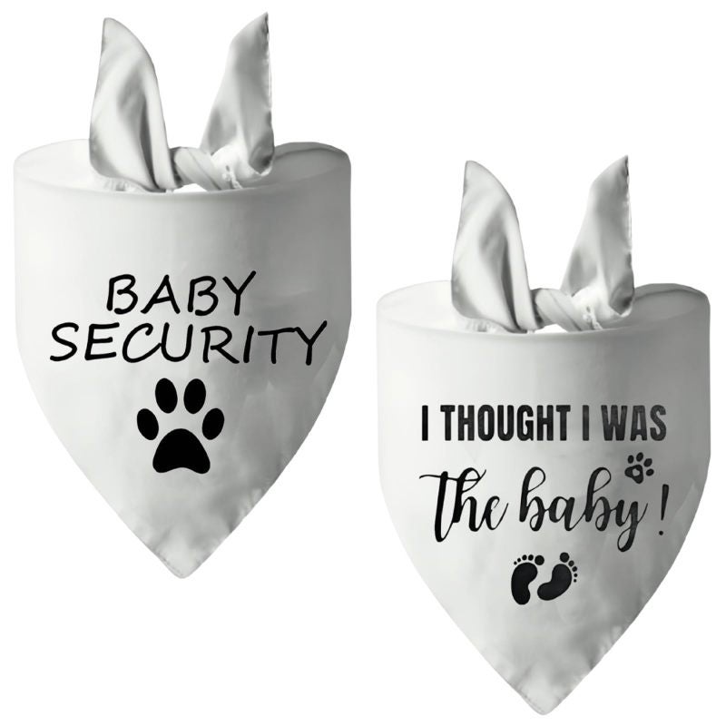 Dog Pregnancy Announcement Bandana 24 x 13 Inches Large Breed Dog 2 Pack - Soft Flannel Comfortable Dog Scarf for Baby Shower - Image 1