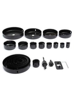 DeoDap DeoDap 19127mm Hole Saw Cutter Tool Kit Set of 16 black VVQRX0CLT1  - Image 2