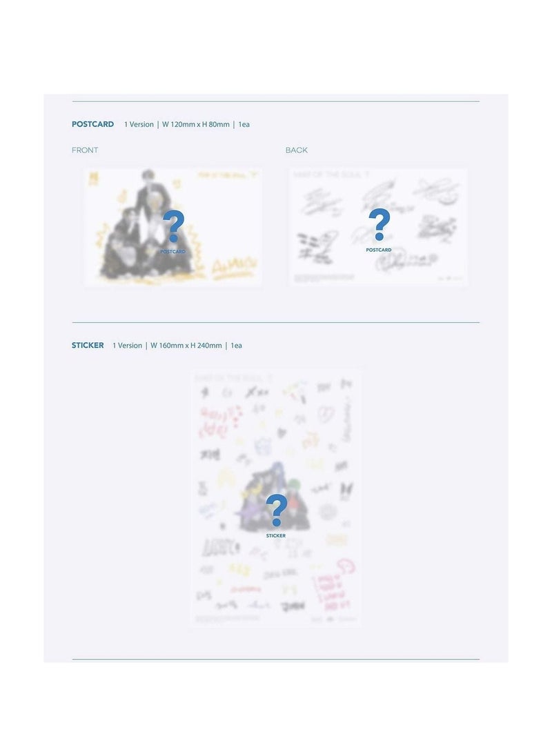 BTS 4th Album Map of the Soul 7 Version 03 K Pop CD with Lyrics Book Photo Book Photo Card Post Card and Sticker