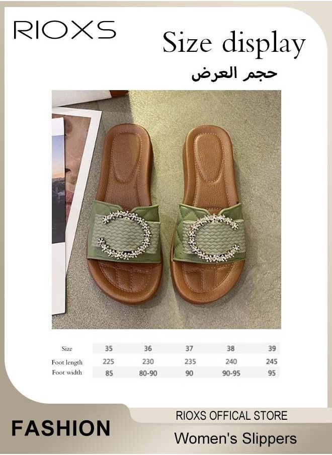 Women's Summer Sequins Slippers, Non-Slip Open-toe Beach Sandals, Glitter Plain Sliders, Soft Thick-soled Sandals, Fashionable Women's Slide Sandal for Indoor Or Outdoor Use - pzsku/ZFA658867F2D12885CCA5Z/45/_/1738920935/ced4cedc-b6d1-45ea-a7d2-81b7f055c020