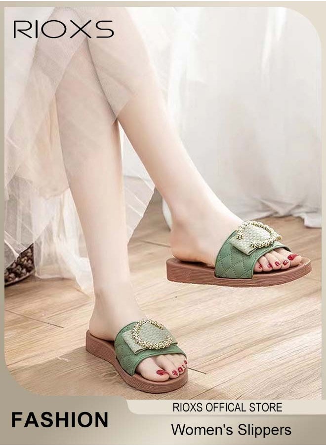 Women's Summer Sequins Slippers, Non-Slip Open-toe Beach Sandals, Glitter Plain Sliders, Soft Thick-soled Sandals, Fashionable Women's Slide Sandal for Indoor Or Outdoor Use - pzsku/ZFA658867F2D12885CCA5Z/45/_/1738921202/c16054ee-f727-4a63-88d0-f52a0265f3af