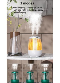 Generic 3.2L humidifier with humidity display, large humidifier, 2 Nozzles and 3 adjustment modes, night light function, lasting 20 hours, Quiet (White & gold trim)  - Image 4