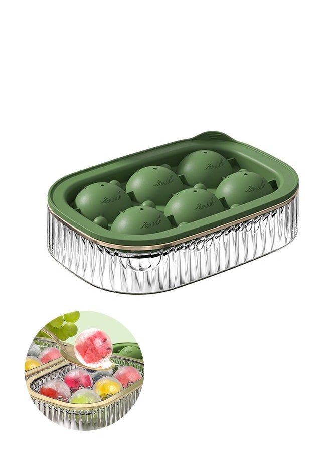 Sweet Life 6 Round Ice Ball Maker Mold, Ice Cube Mold, Round Hockey Mold  - Image 1