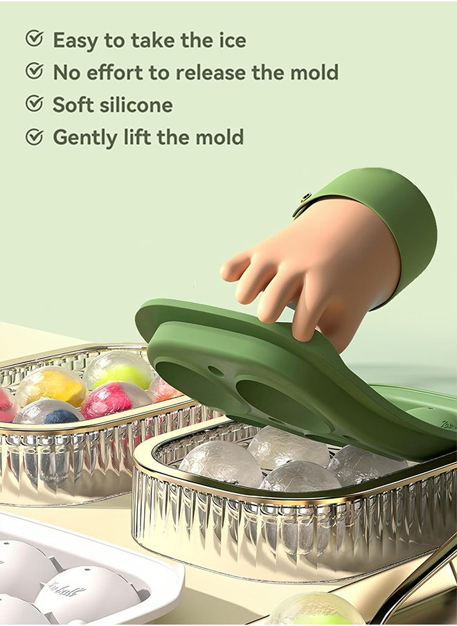 Sweet Life 6 Round Ice Ball Maker Mold, Ice Cube Mold, Round Hockey Mold  - Image 3