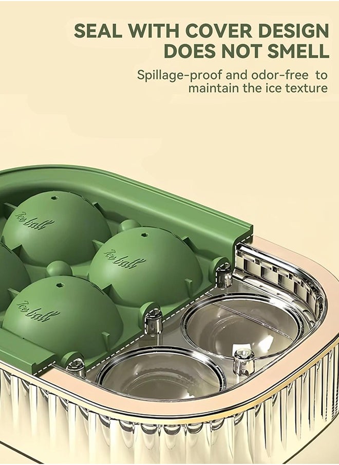 Sweet Life 6 Round Ice Ball Maker Mold, Ice Cube Mold, Round Hockey Mold  - Image 2