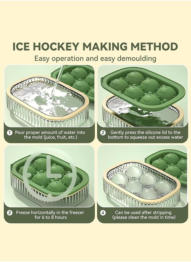 Sweet Life 6 Round Ice Ball Maker Mold, Ice Cube Mold, Round Hockey Mold  - Image 5
