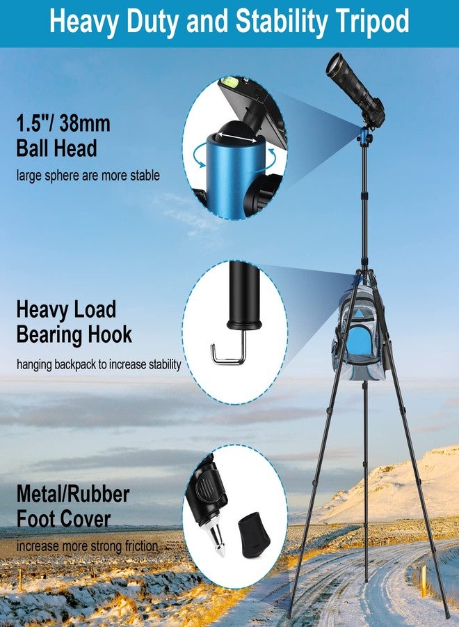 JOILCAN Tripod for Camera, 81" Camera Tripod Stand, 83 inches DSLR Tripods & Monopods, Heavy Duty Travel Tripod for Binoculars Laser Level Spotting Scope Telescope, Professional Complete Tripod Units - Image 2