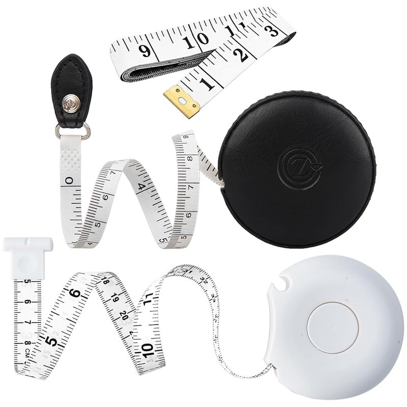 Z_جوده وثقه Tape Measure Body Measuring Tape 80inch/205cm Lock Pin Retract Tape Measure for Tailor Fitness Clothes Sewing Handcrafts Weight Loss Body Measurement - Image 1