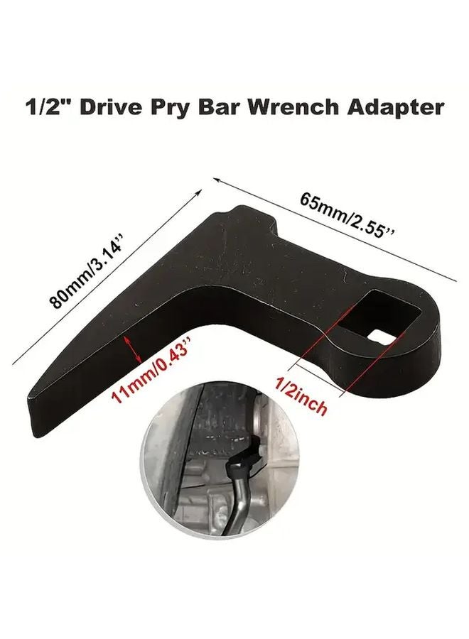 1pc 1 2 Inch Drive 90 Degree Bent Pry Bar Adapter Head Heavy Duty Socket Wrench Tool - Image 4