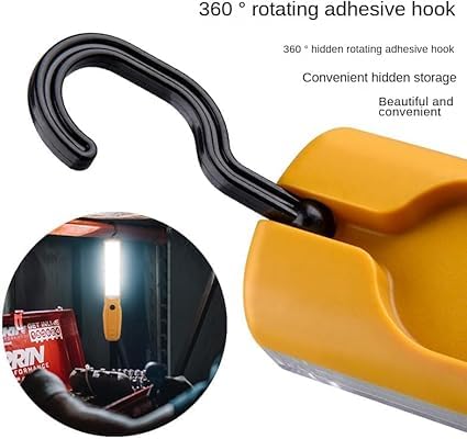 APURK Handy Lamp with Magnetic Base Hanging Hook 360 Rotate Mechanic Light for Car Engines RepairEmergency Rechargeable Handheld Mini Torch for CampingOutdoorPicnic Pack of 1Multicolor - Image 3