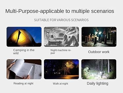 APURK Handy Lamp with Magnetic Base Hanging Hook 360 Rotate Mechanic Light for Car Engines RepairEmergency Rechargeable Handheld Mini Torch for CampingOutdoorPicnic Pack of 1Multicolor - Image 4