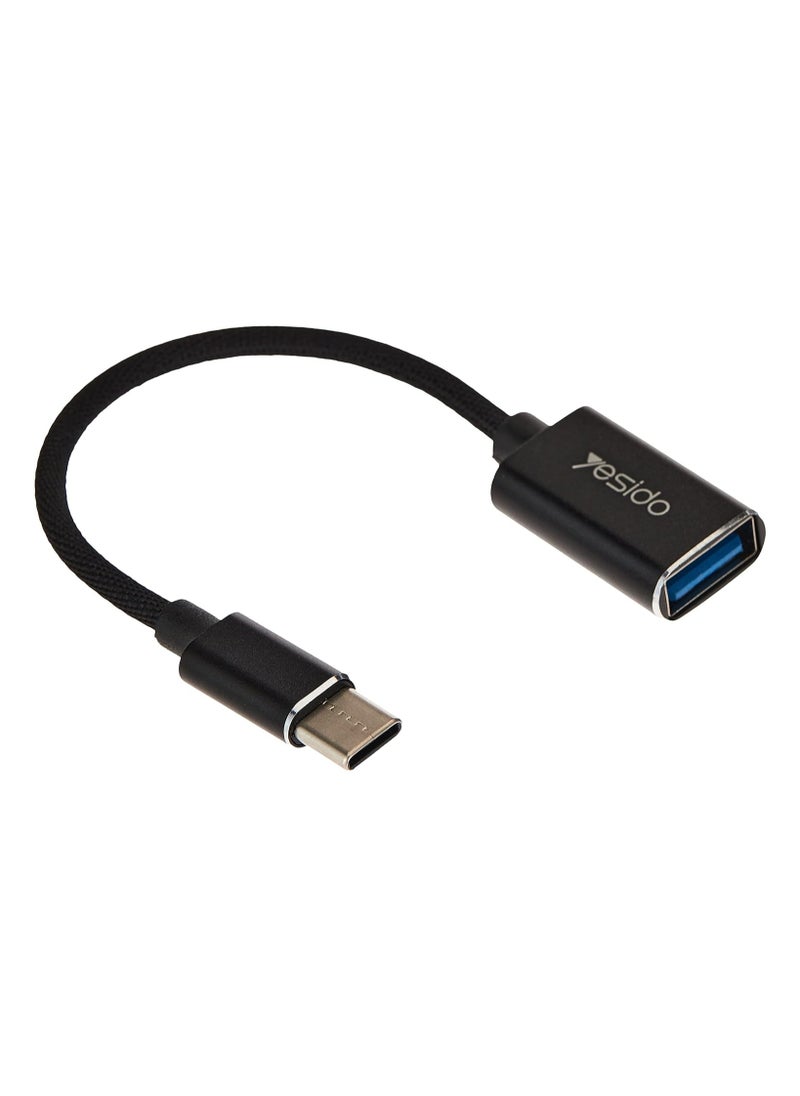 GS01 Type-C OTG Super Fast USB 3.0 Data Transmission Cable Black