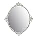 Stonebriar Decorative 11.7" x 10" Oval Antique White Metal Accent Wall Mirror with Attached Hanger, Country Rustic Decor for the Living Room, Bedroom, Bathroom, Hallway, and Entryway - Image 2