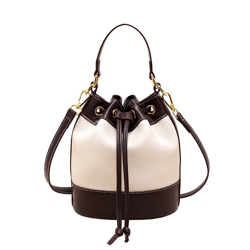 Fashionable Large-Capacity Women'S Bucket Bag With Versatile Design, Color-Blocking, -Selling, Available For And Sales - Image 1