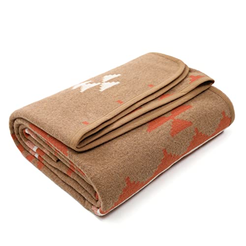 ACUSHLA Merino Wool Camp Blanket - Soft Warm Thick Washable Large Outdoor Camping Sleeping Throw Blanket All Weather, Morocco Khaki 79" x63" - Image 1