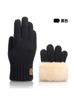 Generic Mens Winter Knitted Touch Screen Gloves Thermal A30 Black 