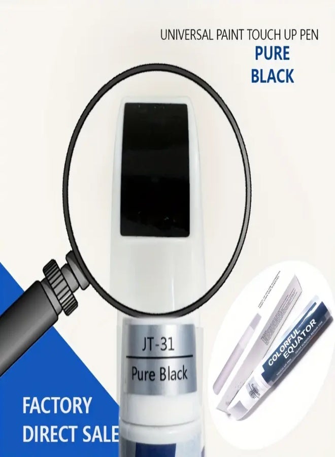 AROAQ Automotive Touch-Up Paint Pen, Multi-Color Options, Scratch Repair for Vehicles, Suitable for Various Car Parts, ABS Material, with Scratch Repair Tool , Black - Image 1
