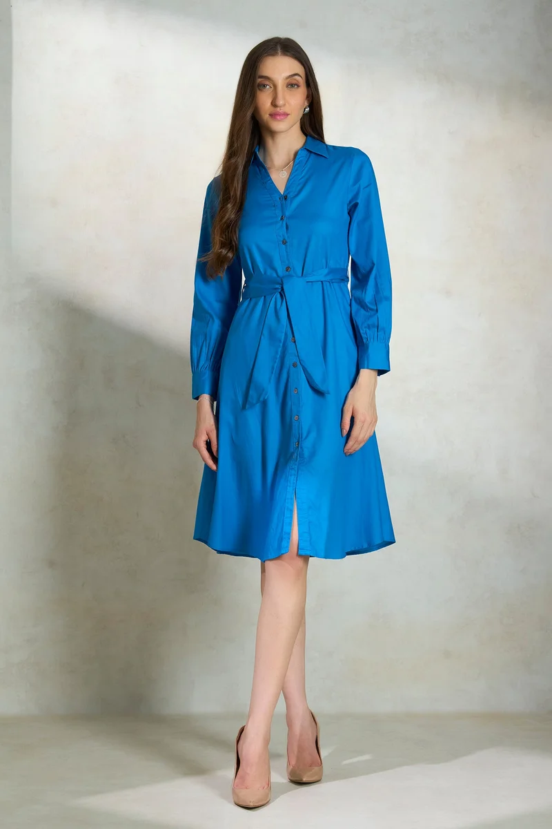 فيرجيو Lyocell Midi Workwear Dresses for Women