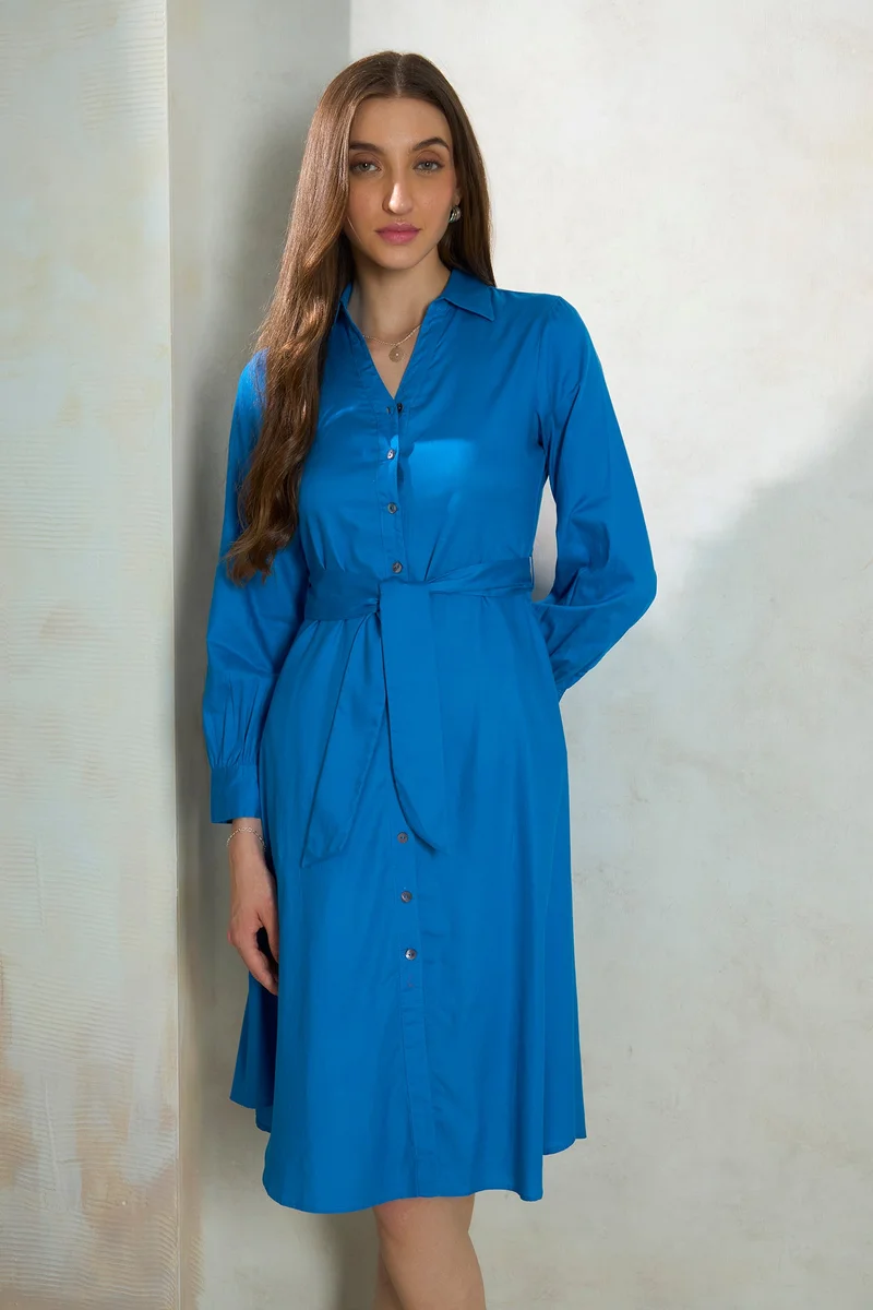 فيرجيو Lyocell Midi Workwear Dresses for Women