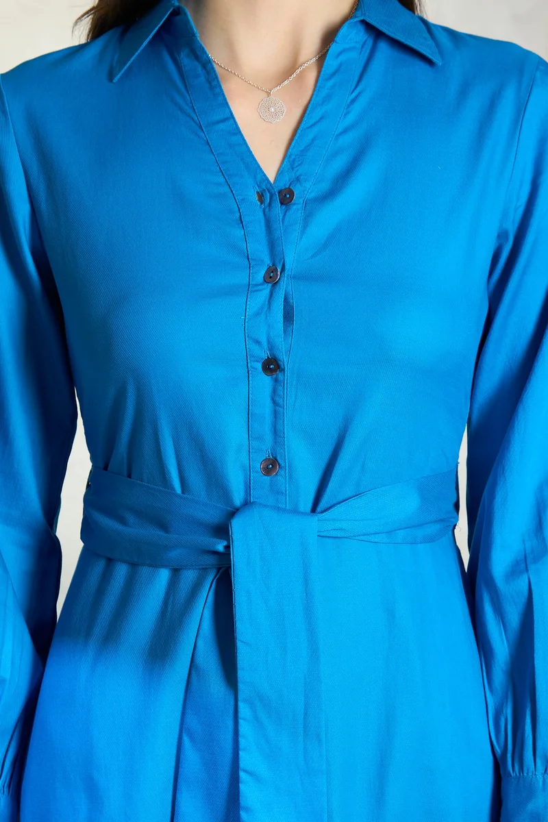 Virgio Lyocell Midi Workwear Dresses for Women