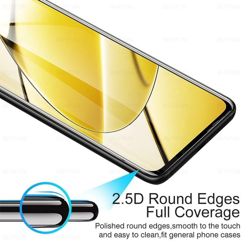 OpenTech ® Military-Grade Tempered Glass Screen Protector Compatible For Realme Narzo 70X 5G / 60X 5G / Realme 12x 5G / 12 5G / 11 5G / 11X 5G / C67 5G / C55 / Oppo F23 With Edge To Edge Coverage And Easy Installation Kit - Image 4